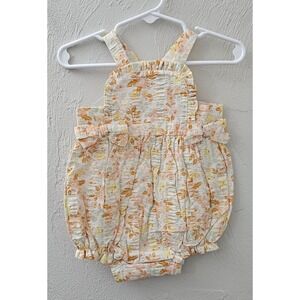 *NEW* w/Tags Tommy Bahama Baby Girl Floral Overall Romper Size 6-9 Months‎